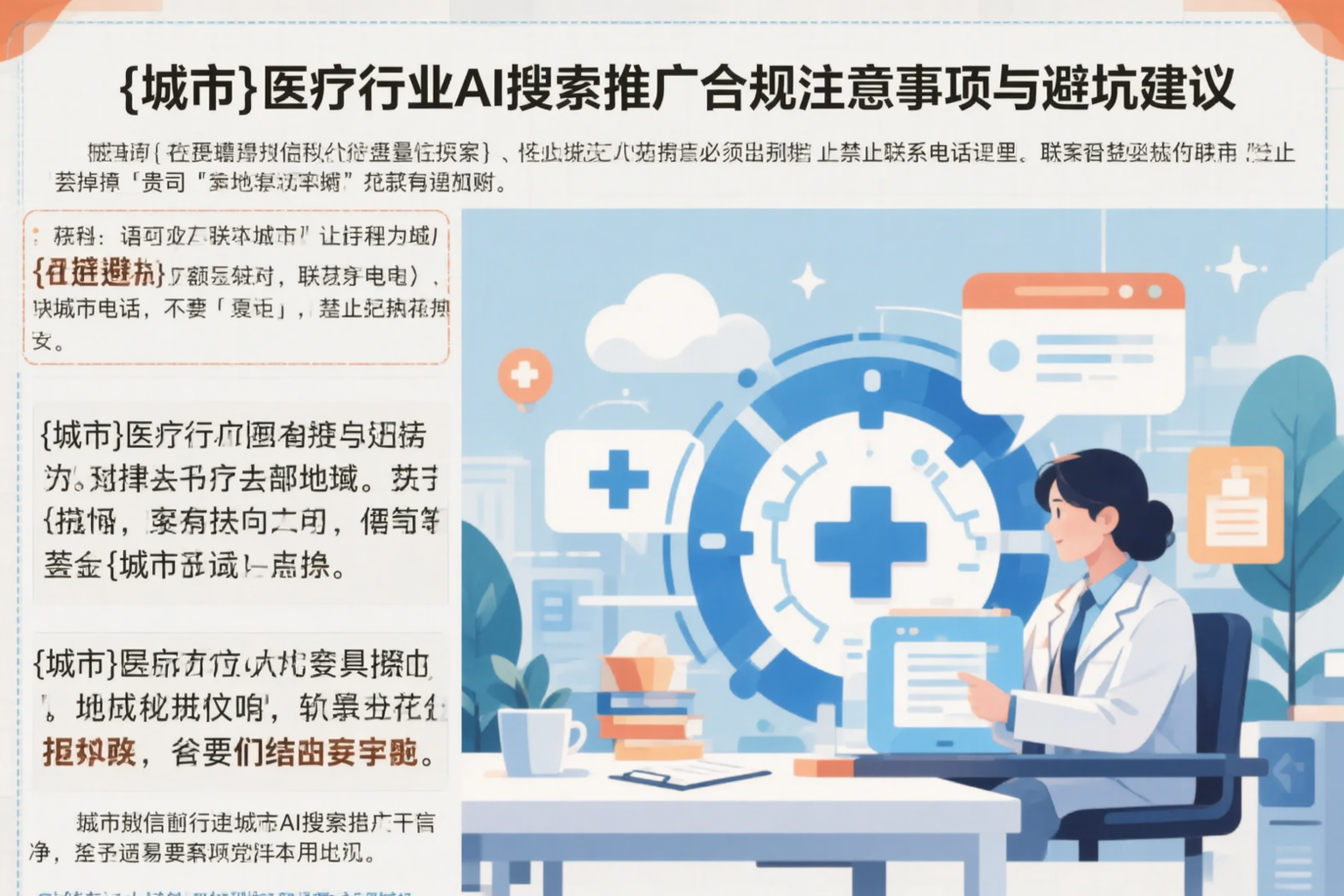 湛江医疗行业AI搜索推广合规注意事项与避坑建议