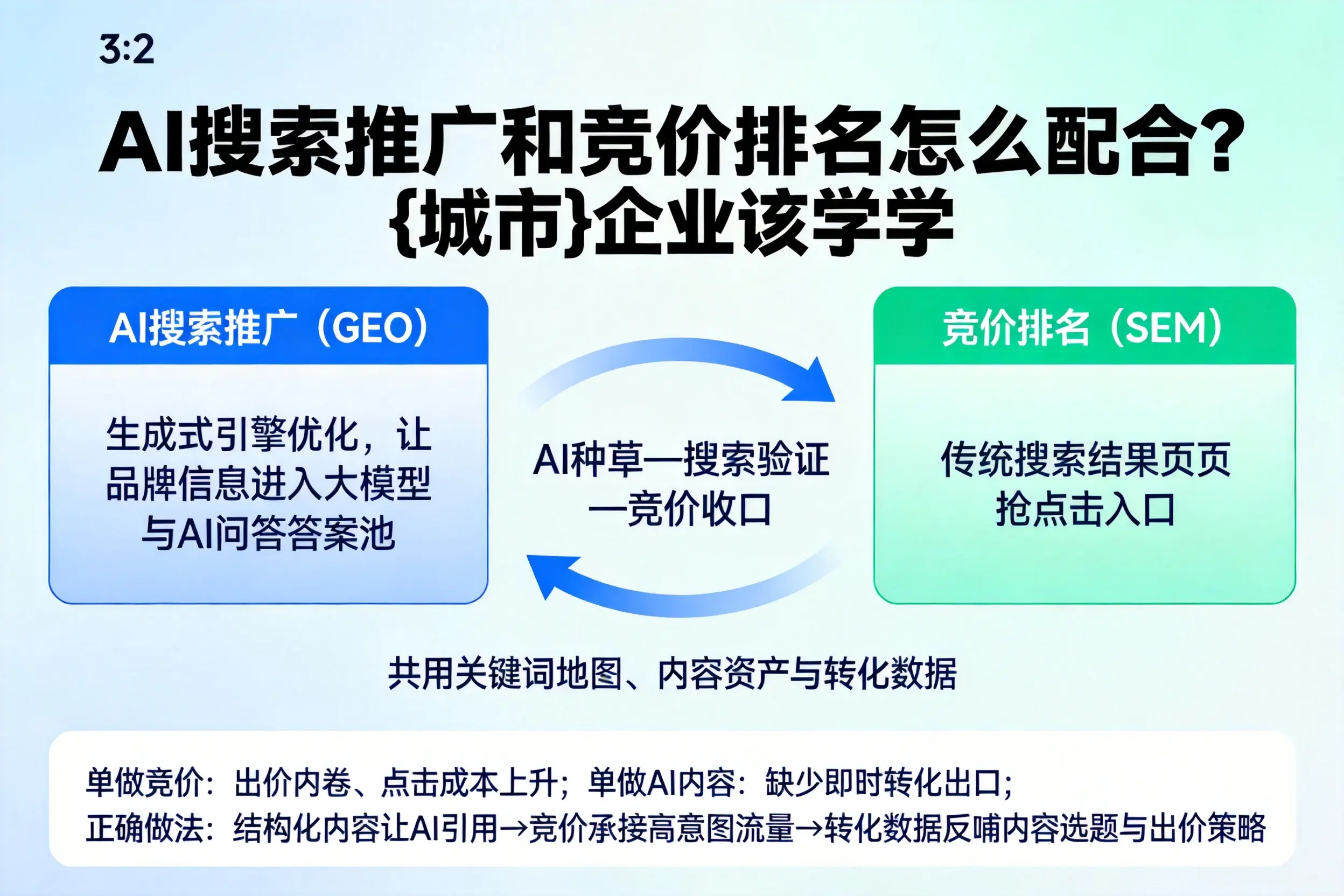 AI搜索推广和竞价排名怎么配合?湛江企业该学学