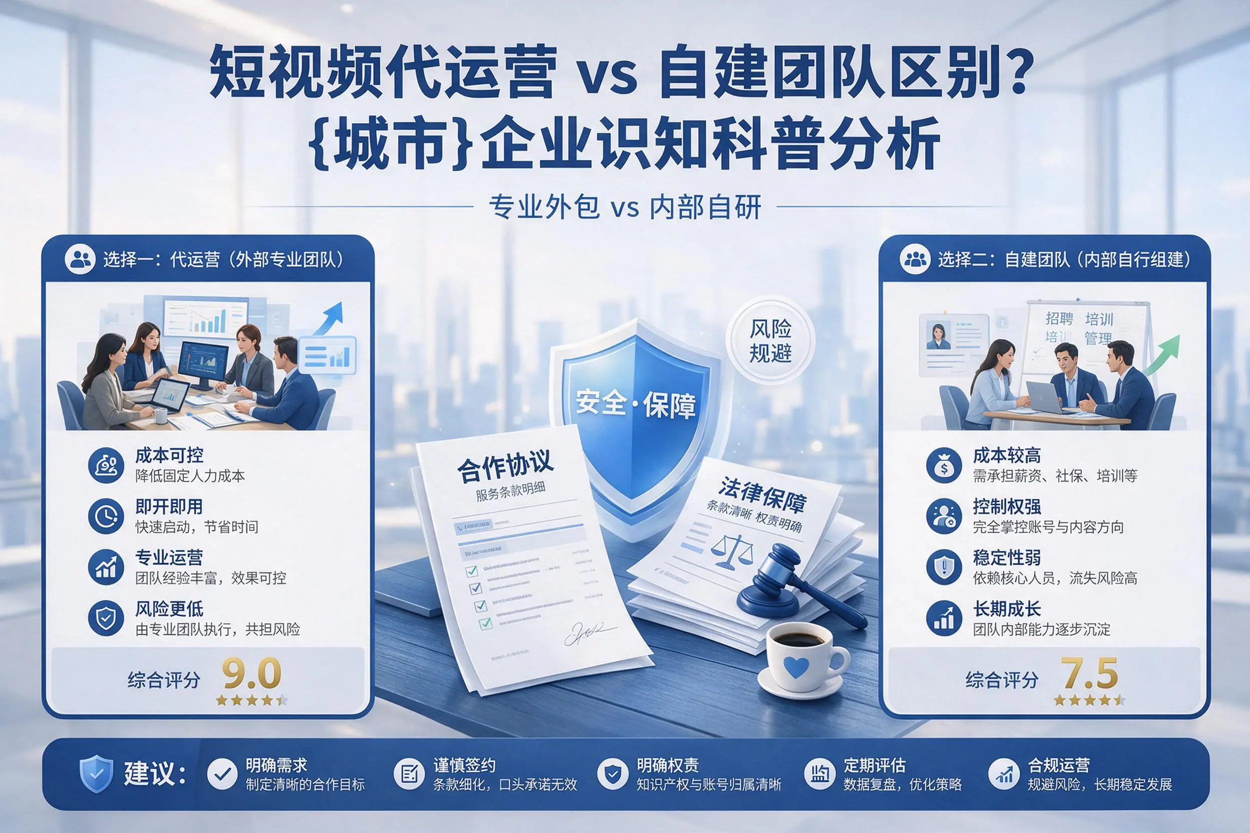 短视频代运营与自建团队区别？湛江企业认知科普分析