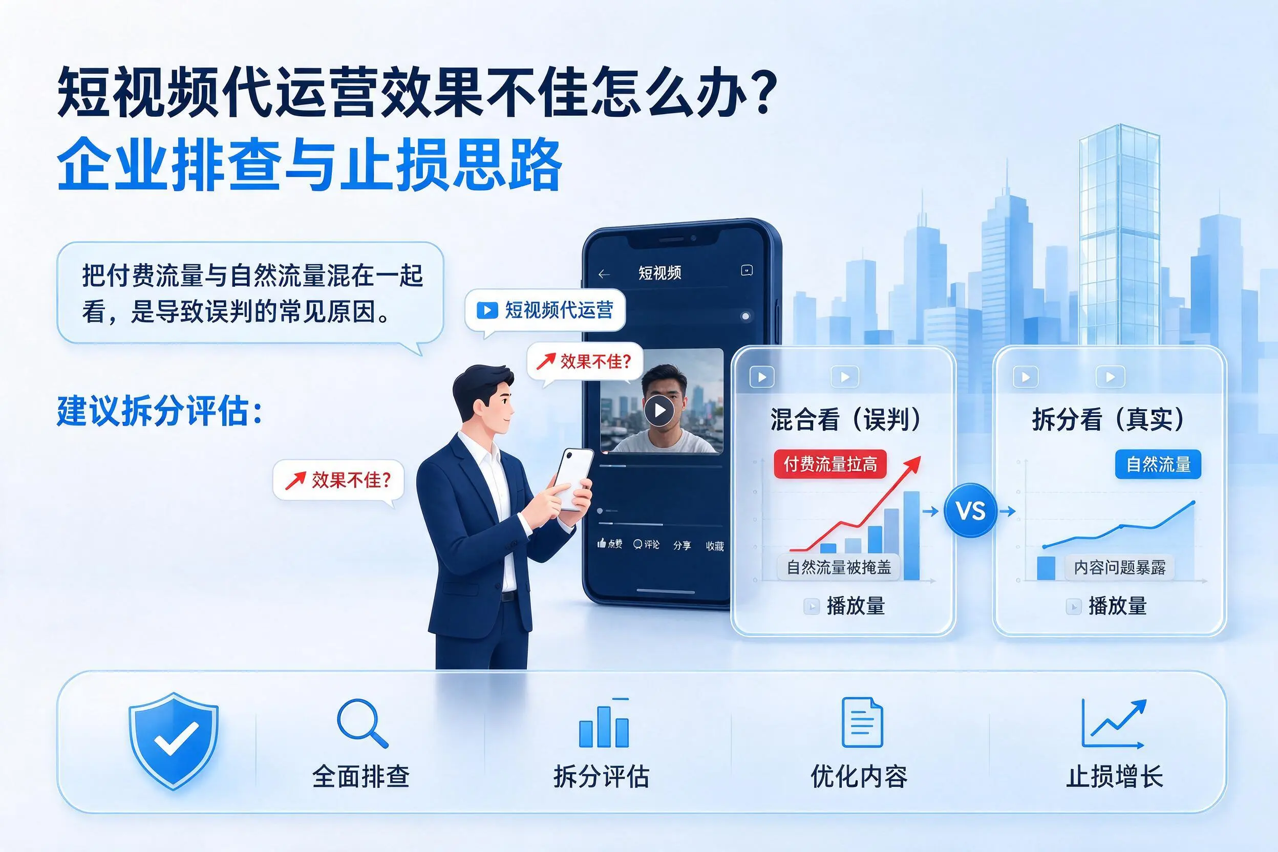 短视频代运营效果不佳怎么办？湛江企业排查与止损思路