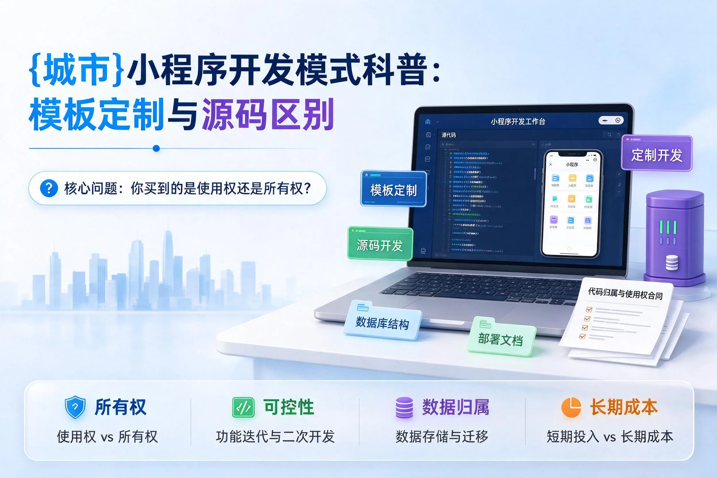 湛江小程序开发模式科普:模板定制与源码区别