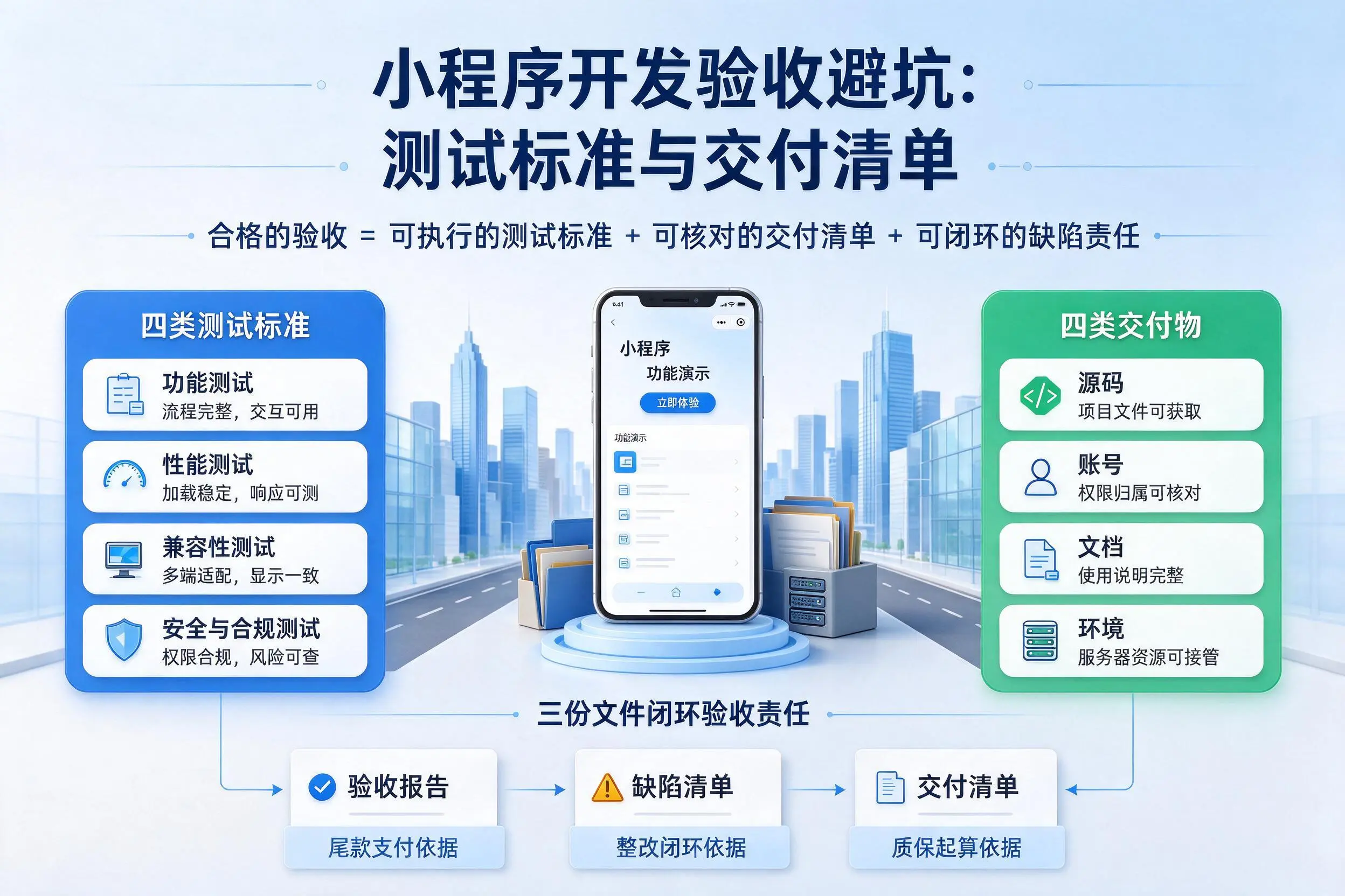 湛江小程序开发验收避坑:测试标准与交付清单
