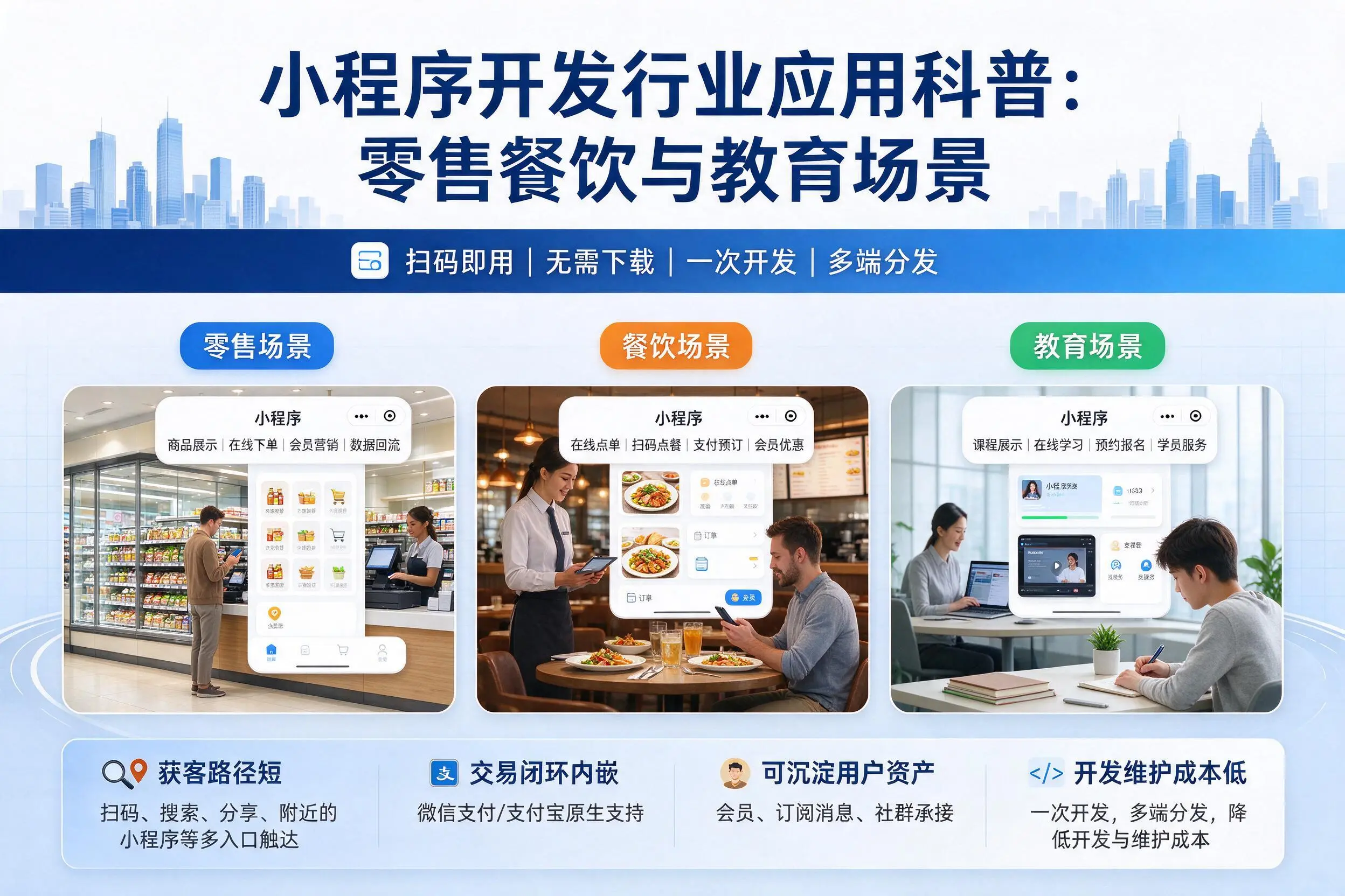 湛江小程序开发行业应用科普：零售餐饮与教育场景