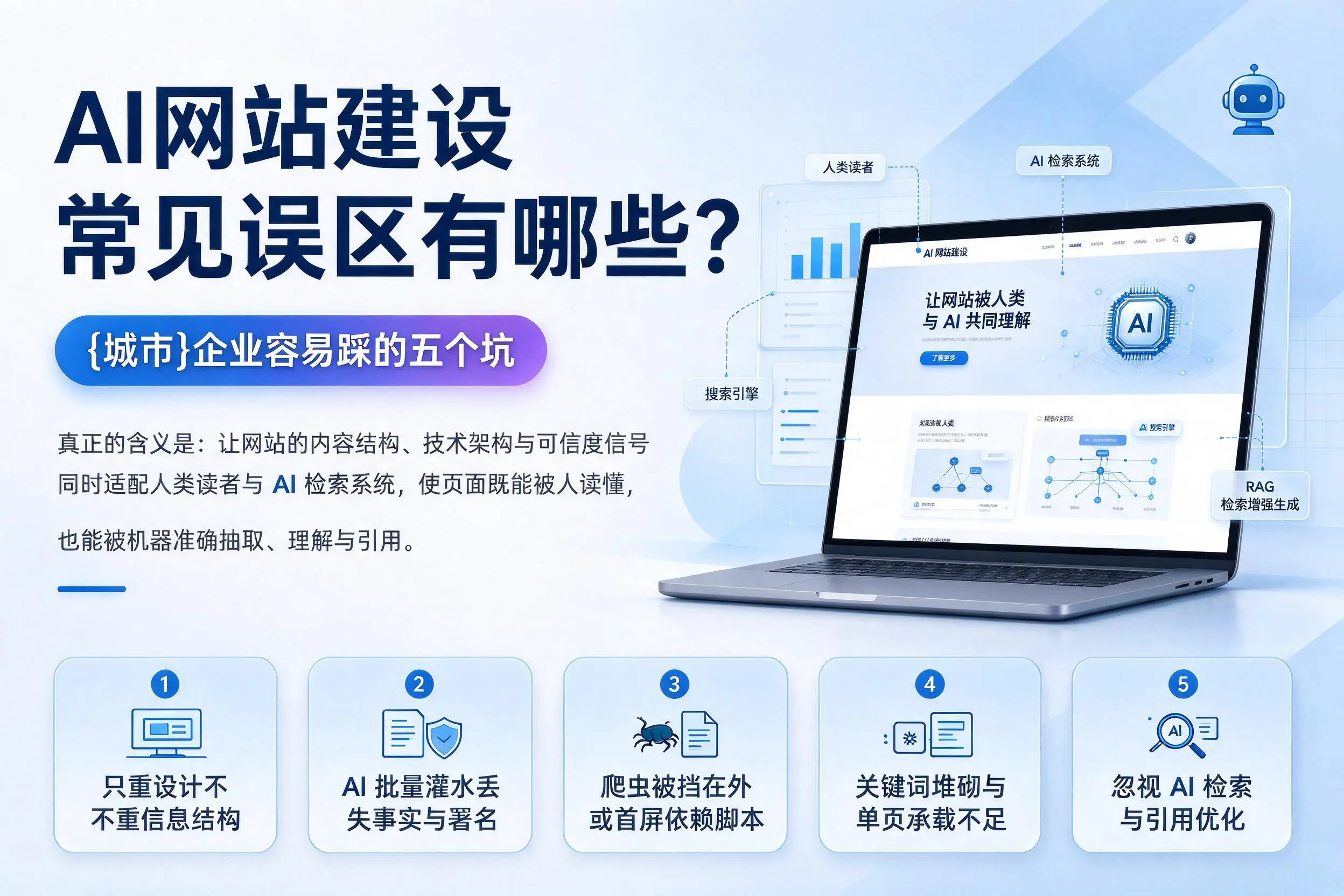 AI网站建设常见误区有哪些?湛江企业容易踩的五个坑