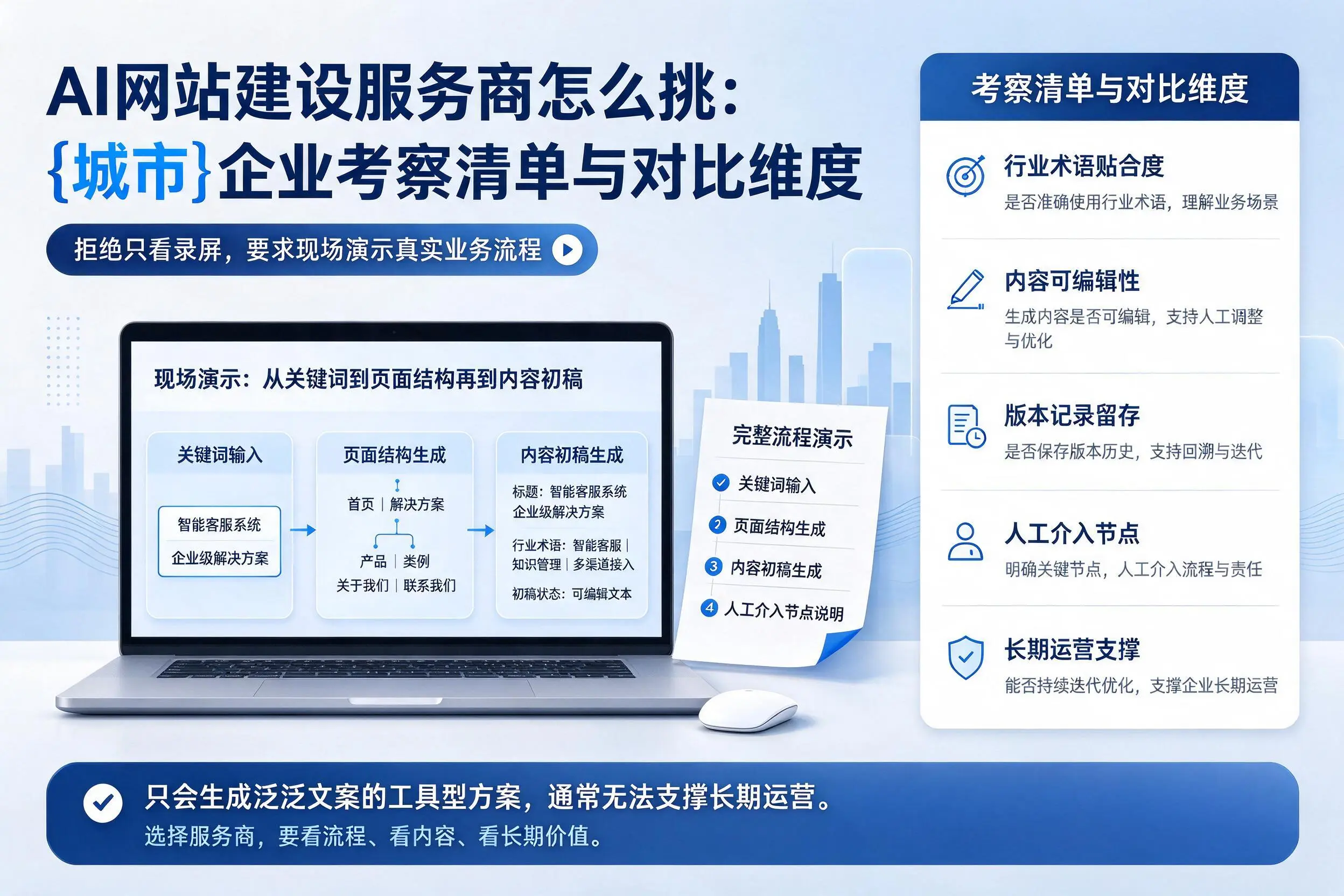 AI网站建设服务商怎么挑:湛江企业考察清单与对比维度