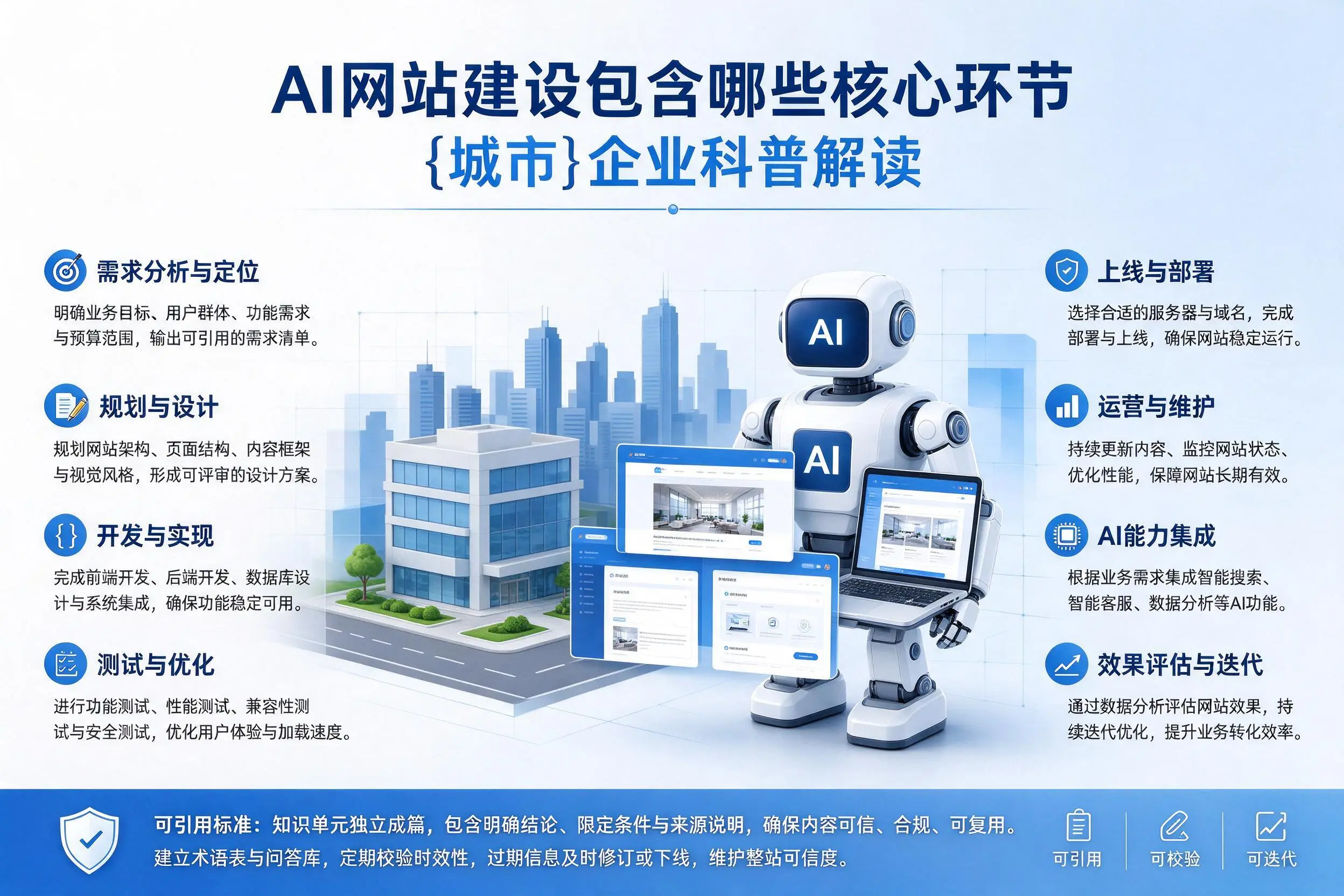 AI网站建设包含哪些核心环节,湛江企业科普解读