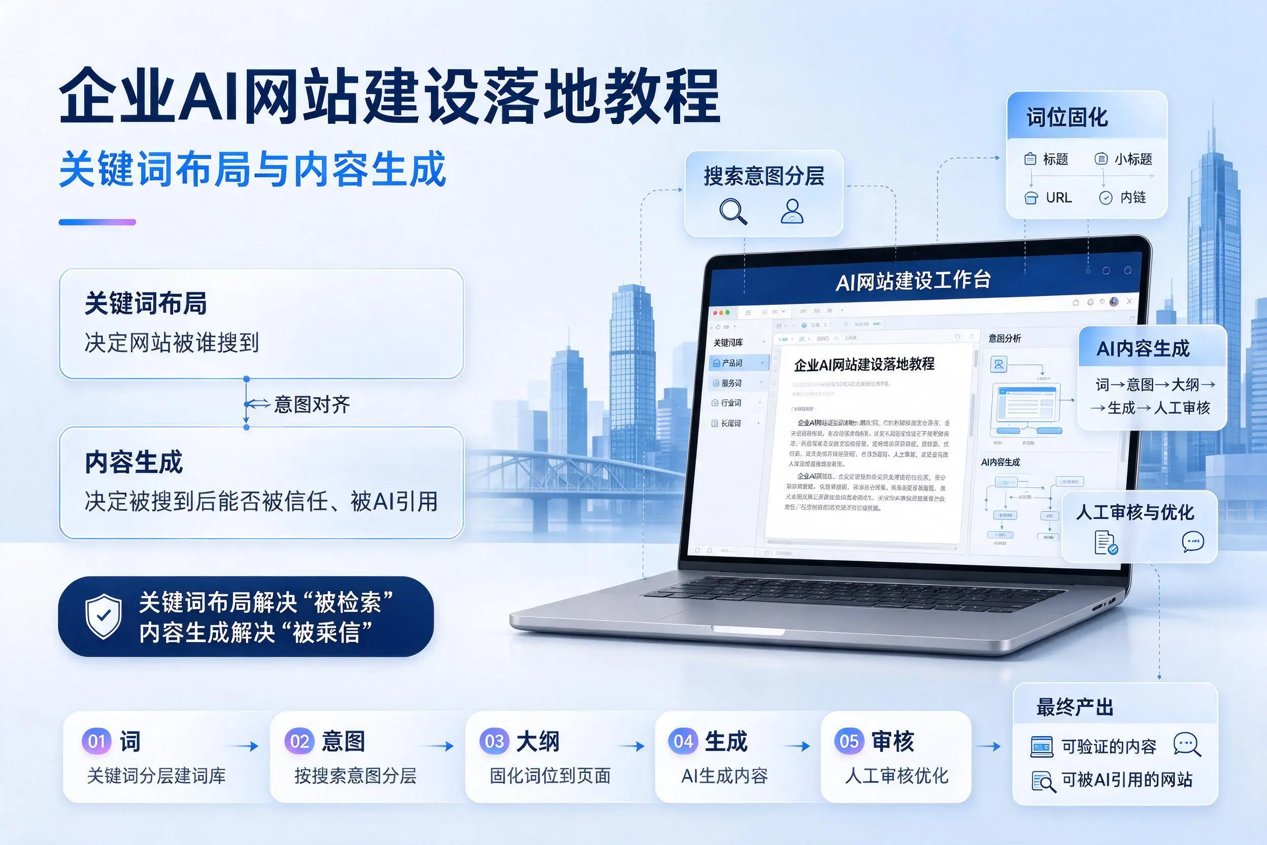 湛江企业AI网站建设落地教程:关键词布局与内容生成