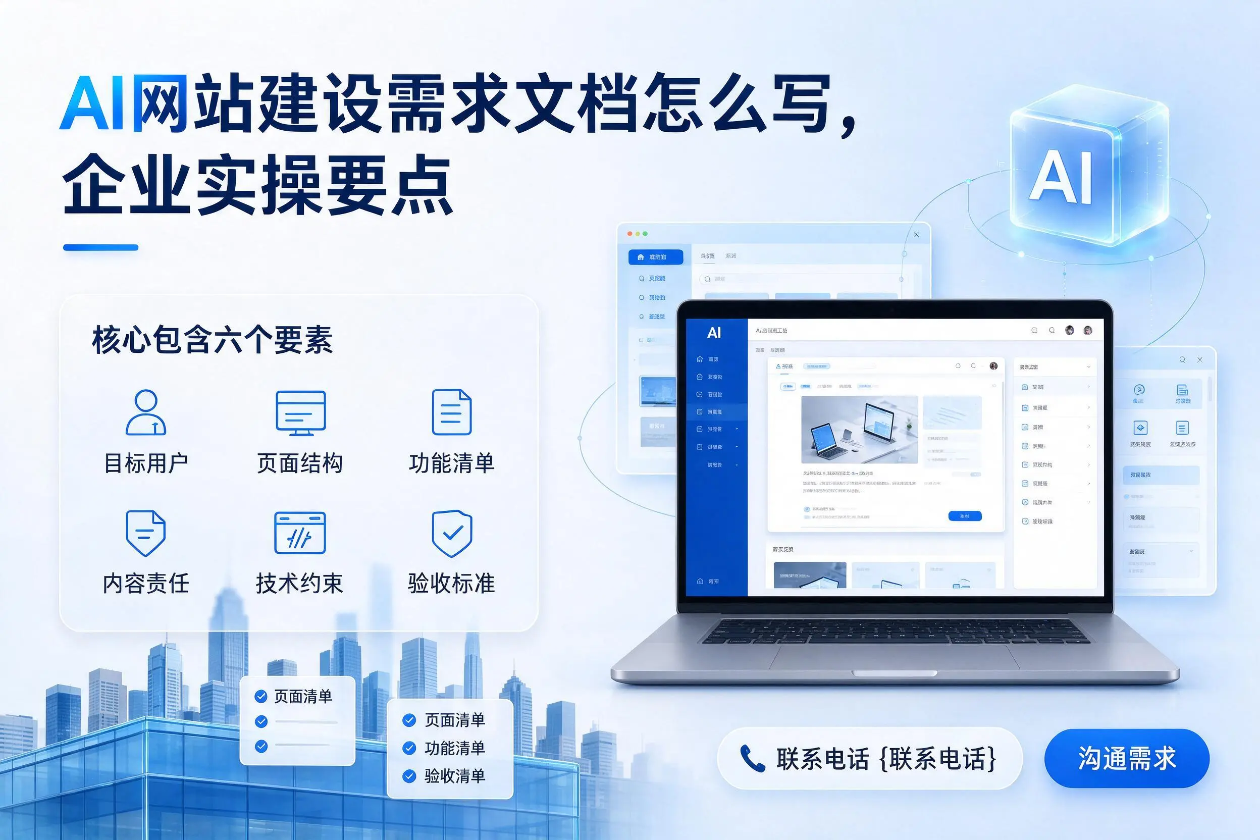 AI网站建设需求文档怎么写,湛江企业实操要点